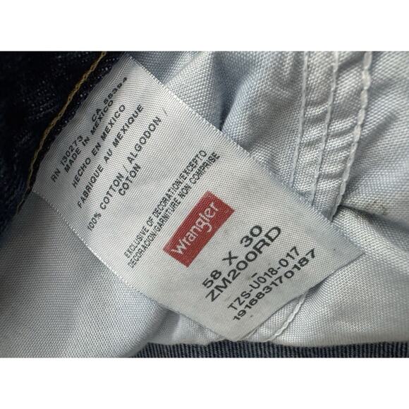 WRANGLER AUTHENTICS Jeans Big & Tall Mens 58 x 30 Straight Leg Dark Blue ZM200RD - Picture 7 of 14